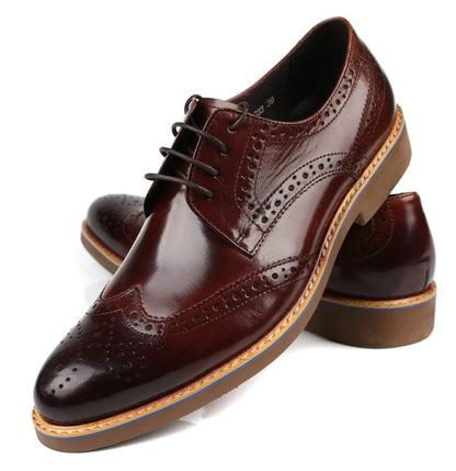 Fashion Brown Tan / Black / Brown Dress Shoes Mens Business Shoes Genuine Leather Wedding Shoes Male Oxfords Social Shoes