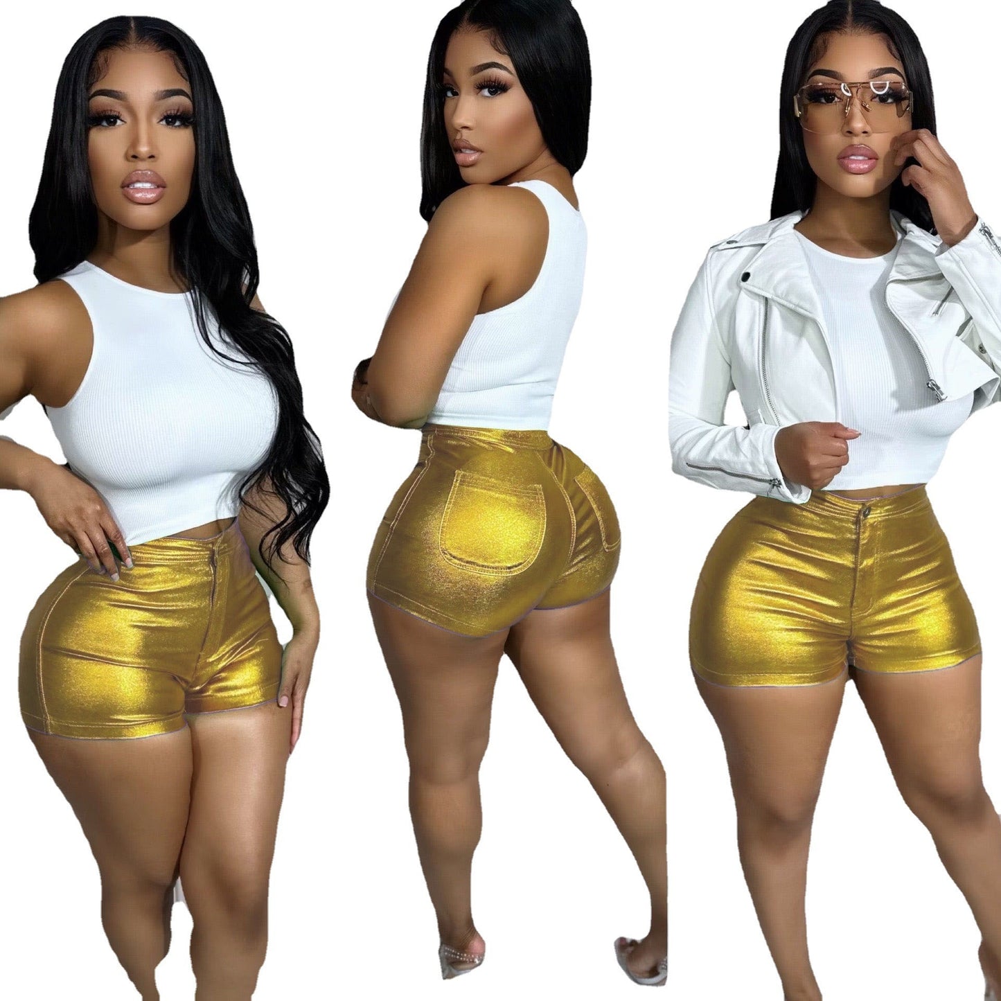 2023 Summer Women Short Pants Womens Clothing Fitness Slim Bodycon Party Night Clubwear Clothes For Women Outfit