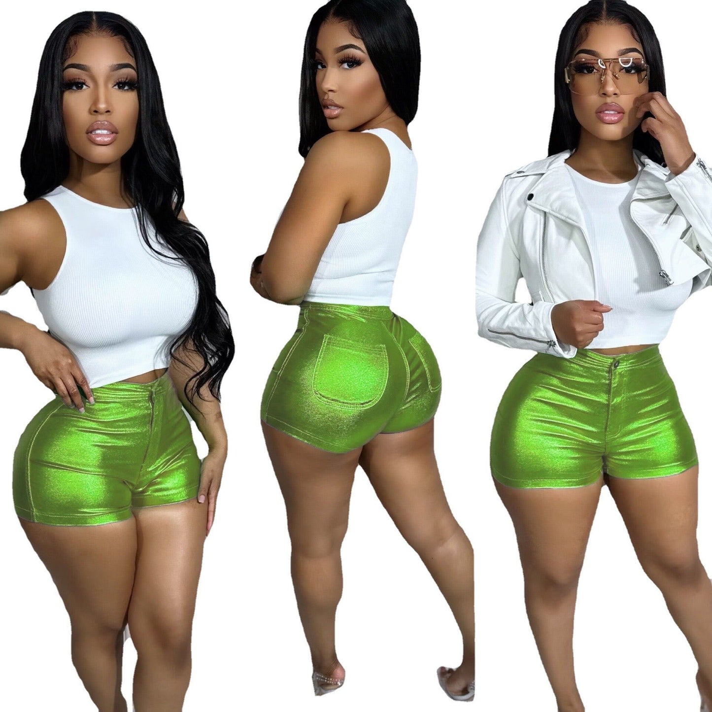 2023 Summer Women Short Pants Womens Clothing Fitness Slim Bodycon Party Night Clubwear Clothes For Women Outfit